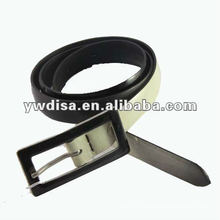 Black And Grey Skinny PU Plain Belt For Women